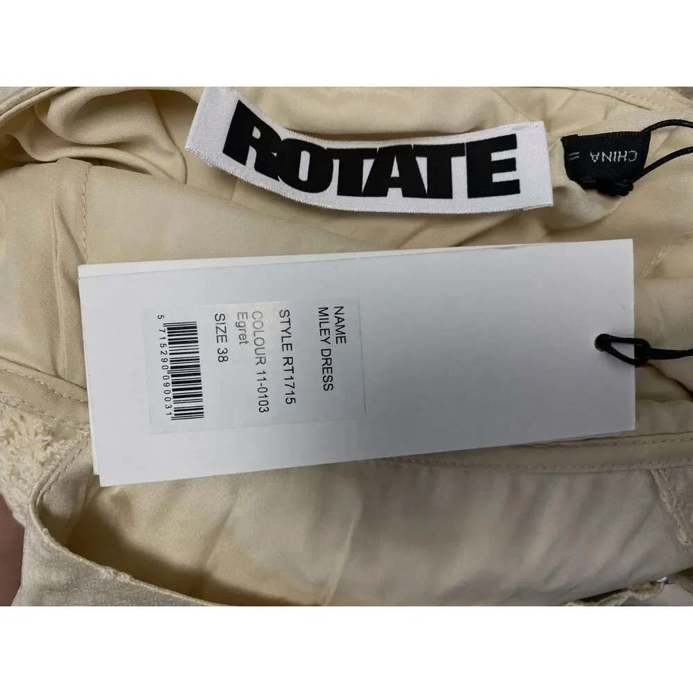 $2850 Rotate Women's Ivory Miley Laced V-Neck A-Line Dress Size EU 38/US 6 - Picture 4 of 4